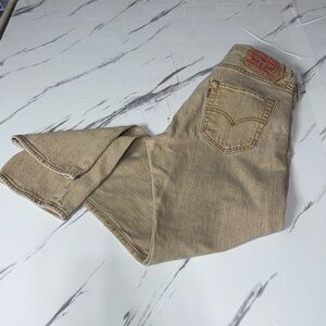 Levis 501 Tan Denim Jeans 30x30 Straight Leg Fit